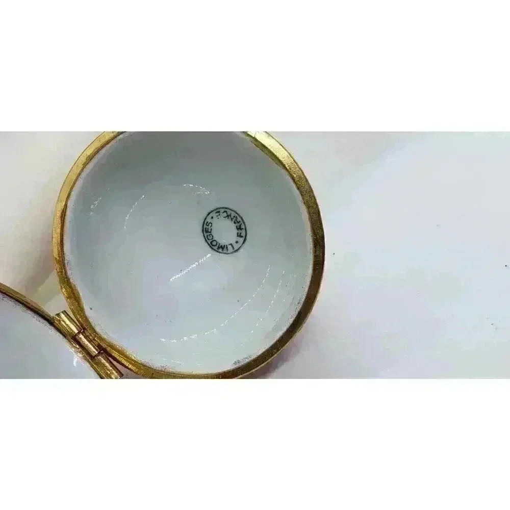 Vintage Limoges France Trinket Box Egg Solid Pink Undecorated Blank 1950 Malbec